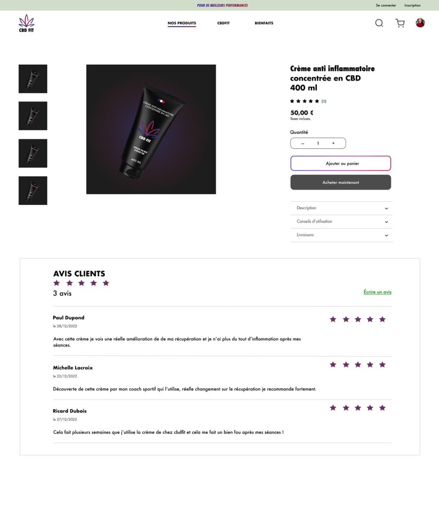 CBD FIT produit